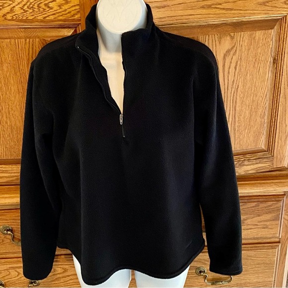 Patagonia Capilene Black Fleece Long Sleeve Pullover Womens Large 1/4 Zip Front - Picture 11 of 13